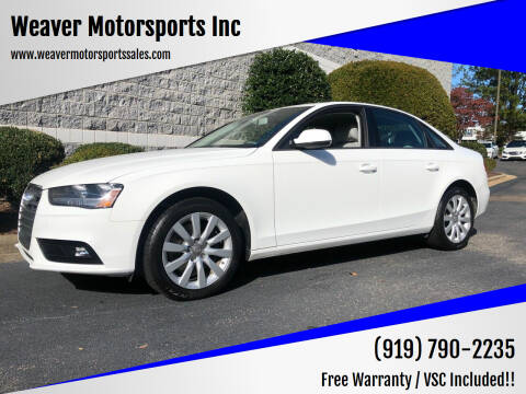 2014 Audi A4 for sale at Weaver Motorsports Inc in Cary NC