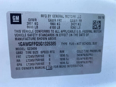 2016 Chevrolet Express LT 2500