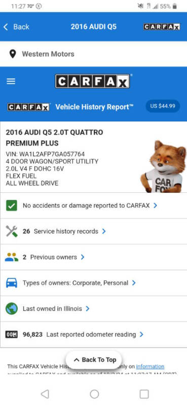 2016 Audi Q5 2.0T quattro Premium Plus
