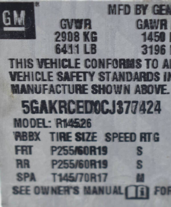 2012 Buick Enclave Leather