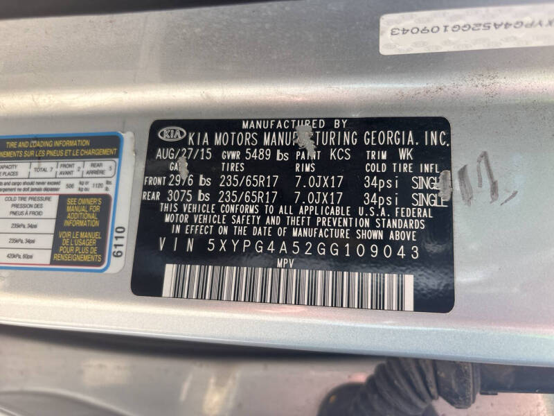 2016 Kia Sorento LX V6