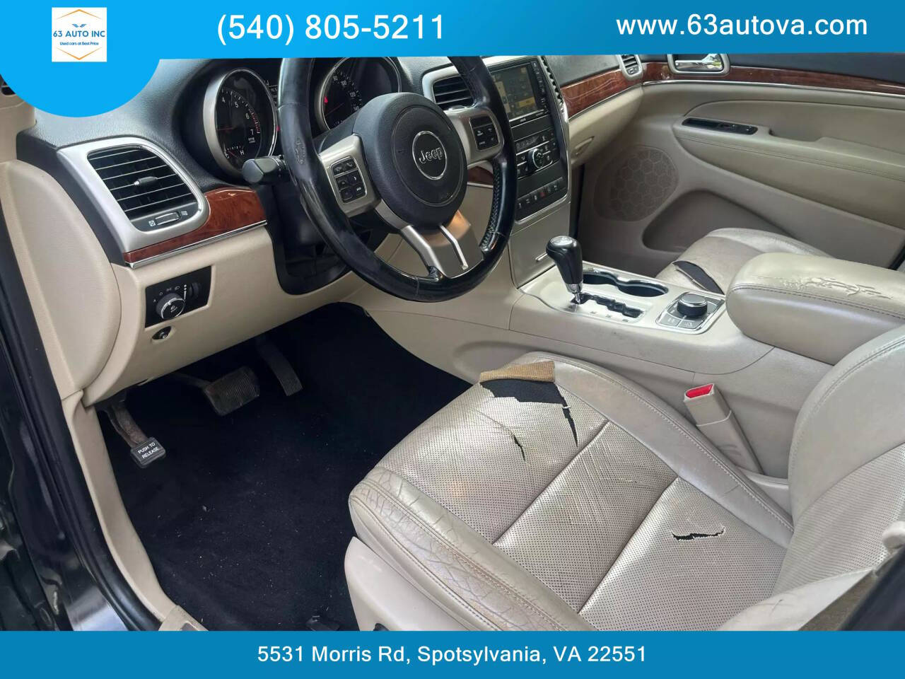 2012 Jeep Grand Cherokee for sale at 63 Auto Inc in Spotsylvania, VA