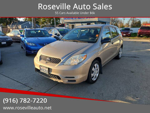 2003 Toyota Matrix for sale at Roseville Auto Sales in Roseville CA