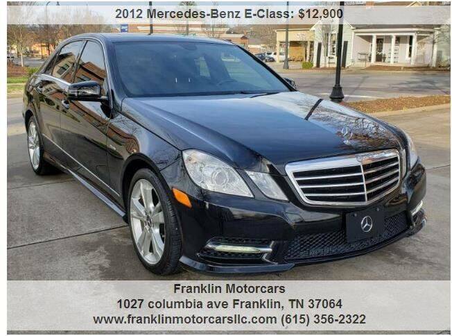 2012 Mercedes-Benz E-Class for sale at Franklin Motorcars in Franklin TN