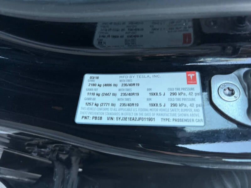 2018 Tesla Model 3 Long Range