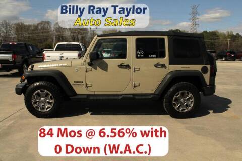 2017 Jeep Wrangler Unlimited for sale at Billy Ray Taylor Auto Sales in Cullman AL