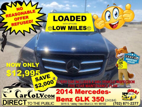 2014 Mercedes-Benz GLK for sale at The Car Company - No Reasonable Offer Refused in Las Vegas NV