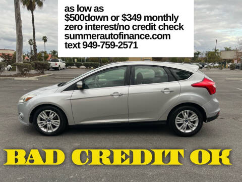 2012 Ford Focus for sale at SUMMER AUTO FINANCE in Costa Mesa CA