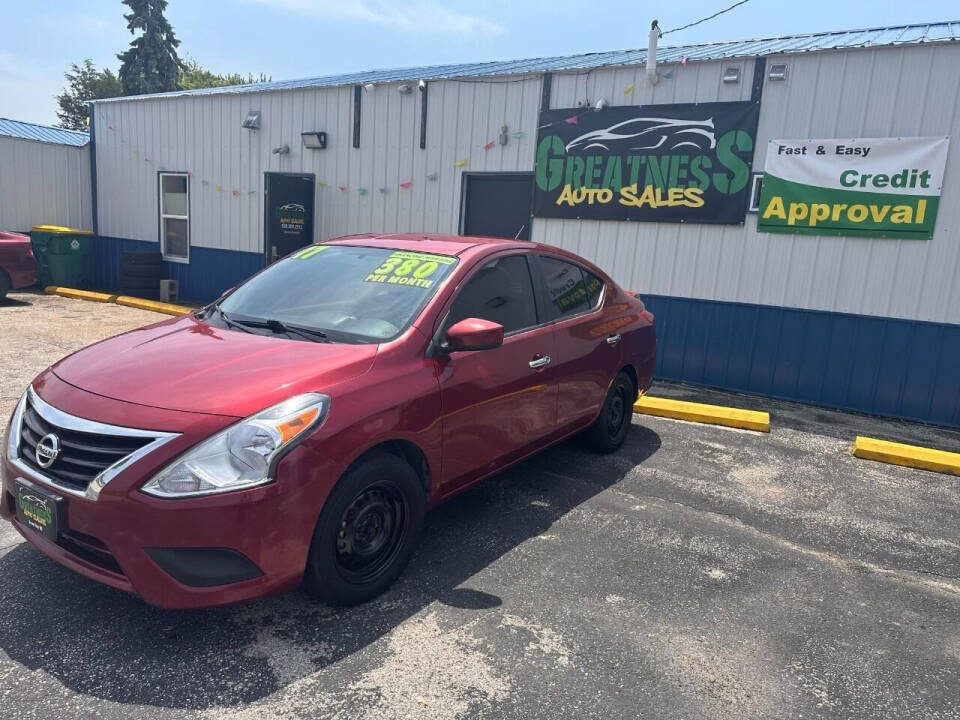 2017 Nissan Versa for sale at GREATNESS AUTO SALES in Green Bay, WI