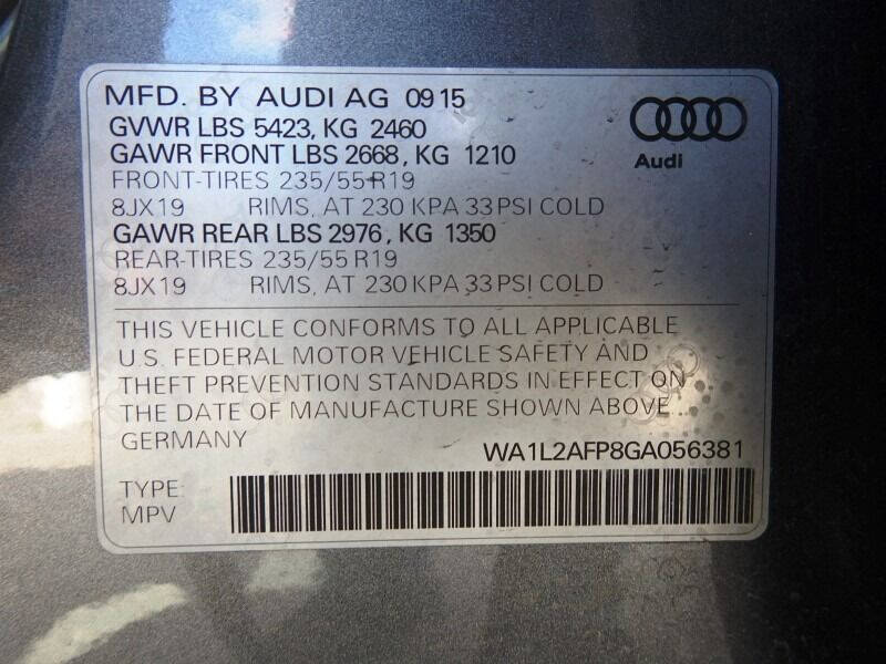 2016 AUDI Q5 SUV / Crossover - $15,900