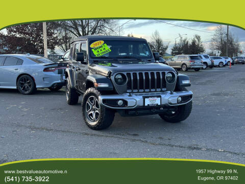 2018 Jeep Wrangler Unlimited for sale at Best Value Automotive in Eugene OR