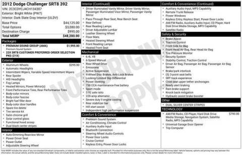 2012 Dodge Challenger SRT8 392