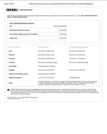 2025 Chrysler Pacifica Select