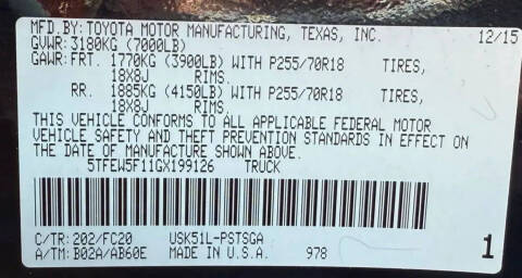 2016 Toyota Tundra SR5