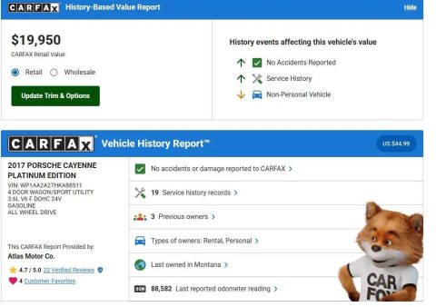 2017 Porsche Cayenne Platinum Edition