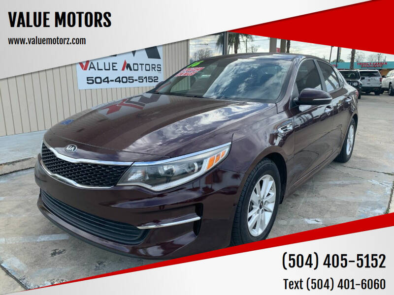 2016 Kia Optima for sale at VALUE MOTORS in Marrero LA