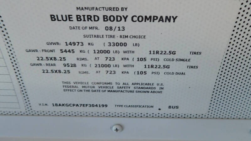 2014 Blue Bird Vision