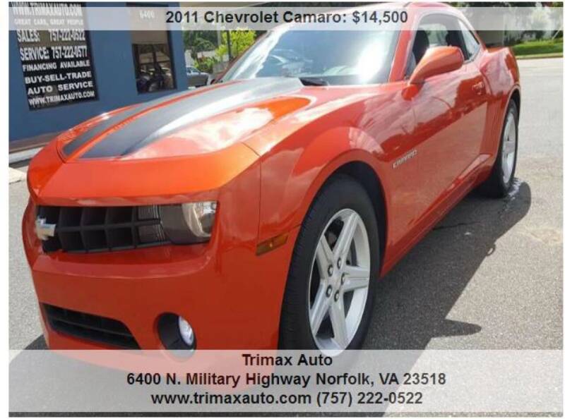 2011 Chevrolet Camaro for sale at Trimax Auto Group in Norfolk VA