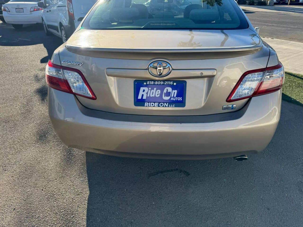 2007 Toyota Camry Hybrid for sale at Ride On LLC in Van Nuys, CA