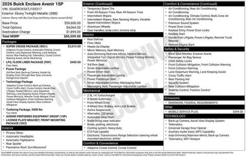 2026 Buick Enclave Avenir