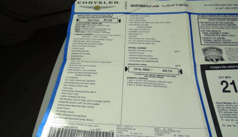 2005 Chrysler Sebring Limited