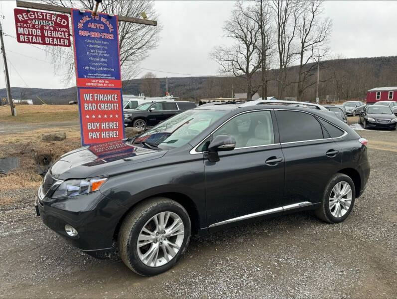 2010 Lexus RX 450h for sale at Wahl to Wahl Car Sales in Cooperstown NY