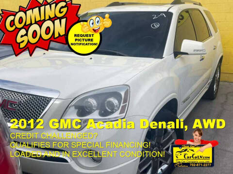 2012 GMC Acadia for sale at The Car Company in Las Vegas NV