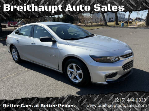 2016 Chevrolet Malibu for sale at Breithaupt Auto Sales in Hatboro PA