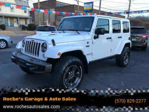 2016 Jeep Wrangler Unlimited for sale at Roche's Garage & Auto Sales in Wilkes-Barre PA