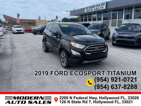 2019 Ford EcoSport for sale at Modern Auto Sales in Hollywood FL