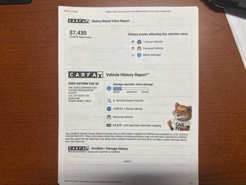 2009 Saturn Vue XE