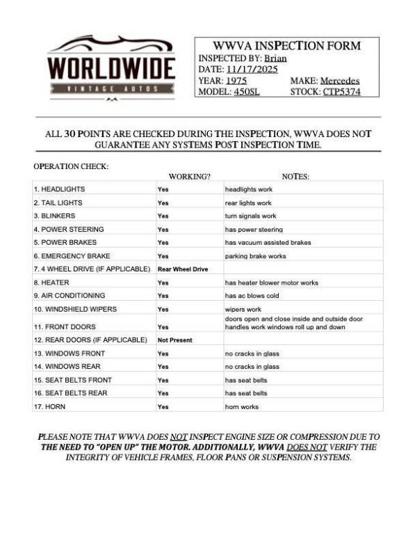 1975 Mercedes-Benz 450-Class