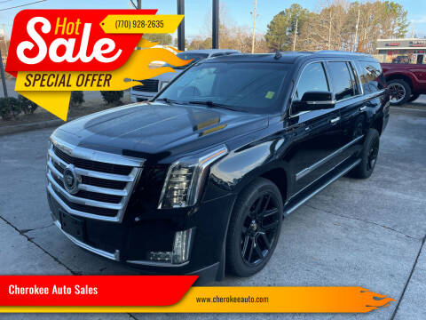 2015 Cadillac Escalade ESV for sale at Cherokee Auto Sales in Acworth GA