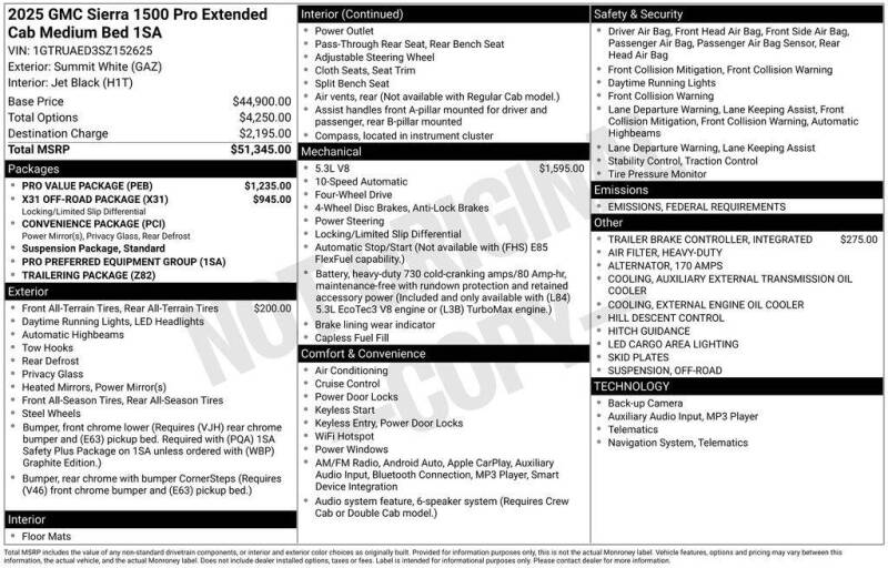 2025 GMC Sierra 1500 Pro