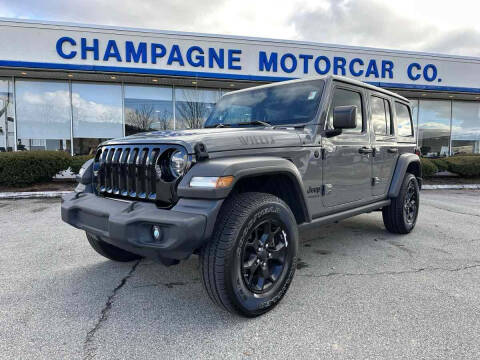 2020 Jeep Wrangler Unlimited for sale at Champagne Motor Car Company in Willimantic CT