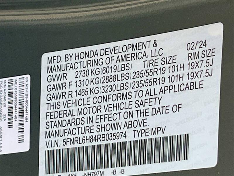 2024 Honda Odyssey Touring