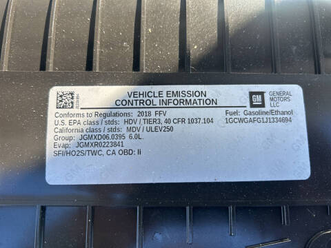 2018 Chevrolet Express 2500