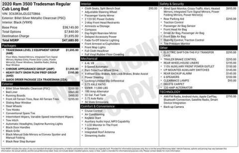 2020 RAM 3500 Tradesman