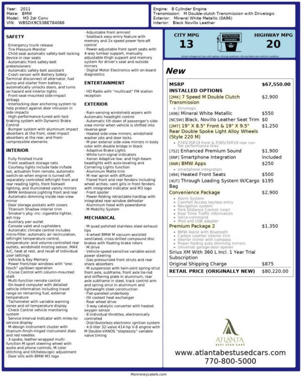2011 BMW M3