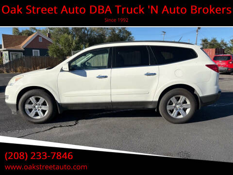 2012 Chevrolet Traverse for sale at Oak Street Auto DBA Truck 'N Auto Brokers in Pocatello ID