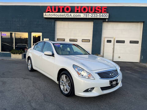 2013 Infiniti G37 Sedan for sale at Auto House USA in Saugus MA