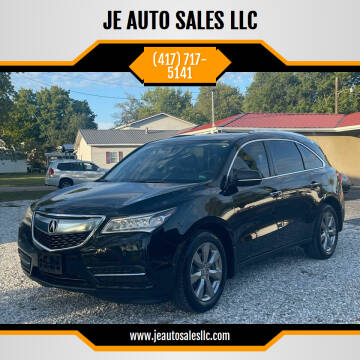 2016 Acura MDX for sale at JE AUTO SALES LLC in Webb City MO