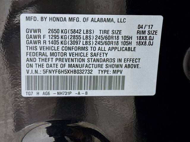 Black 2017 Honda Pilot EX-L AWD EX-L 4dr SUV 33