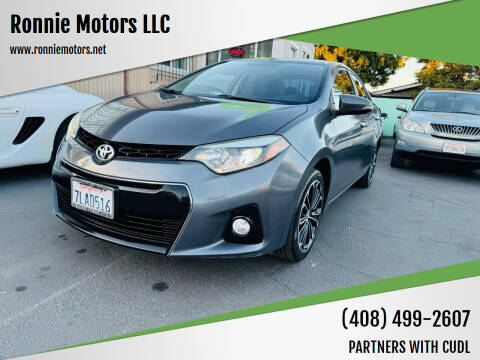 2015 Toyota Corolla for sale at Ronnie Motors LLC in San Jose CA