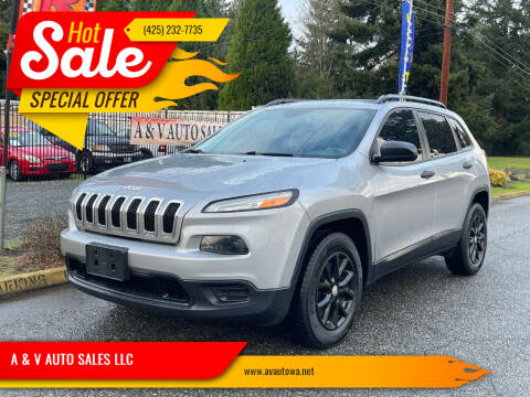 2016 Jeep Cherokee for sale at A & V AUTO SALES LLC in Marysville WA