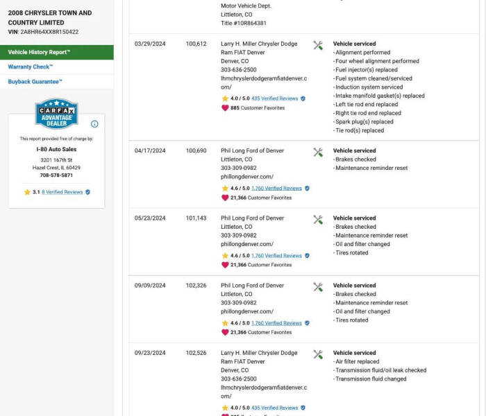 2008 Chrysler Town and Country Limited