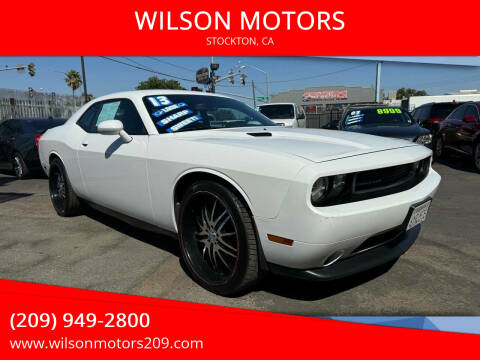 2013 Dodge Challenger for sale at WILSON MOTORS in Stockton CA