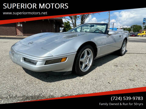 1996 Chevrolet Corvette for sale at SUPERIOR MOTORS in Latrobe PA