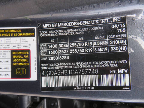 2016 Mercedes-Benz GLE GLE 350 4MATIC