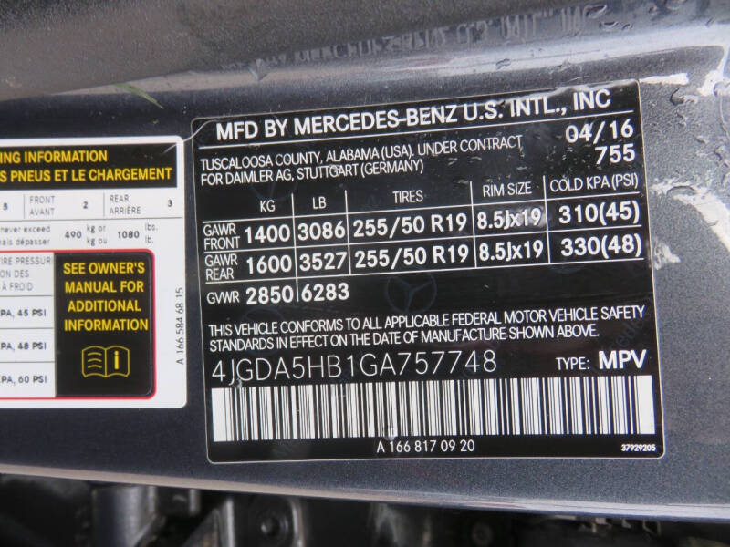 2016 Mercedes-Benz GLE GLE 350 4MATIC